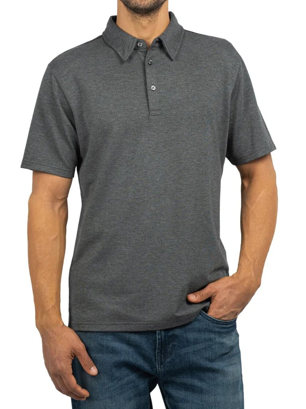 Jachs NY Polo Shirt Men’s XL Gray NWT Stretch Modal Blend Classic Fit